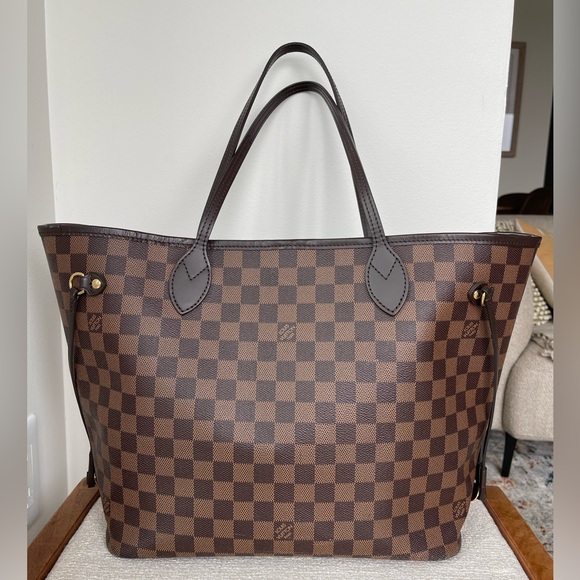 Louis Vuitton Brown Checkered Tote Bag - Picture 2 of 16